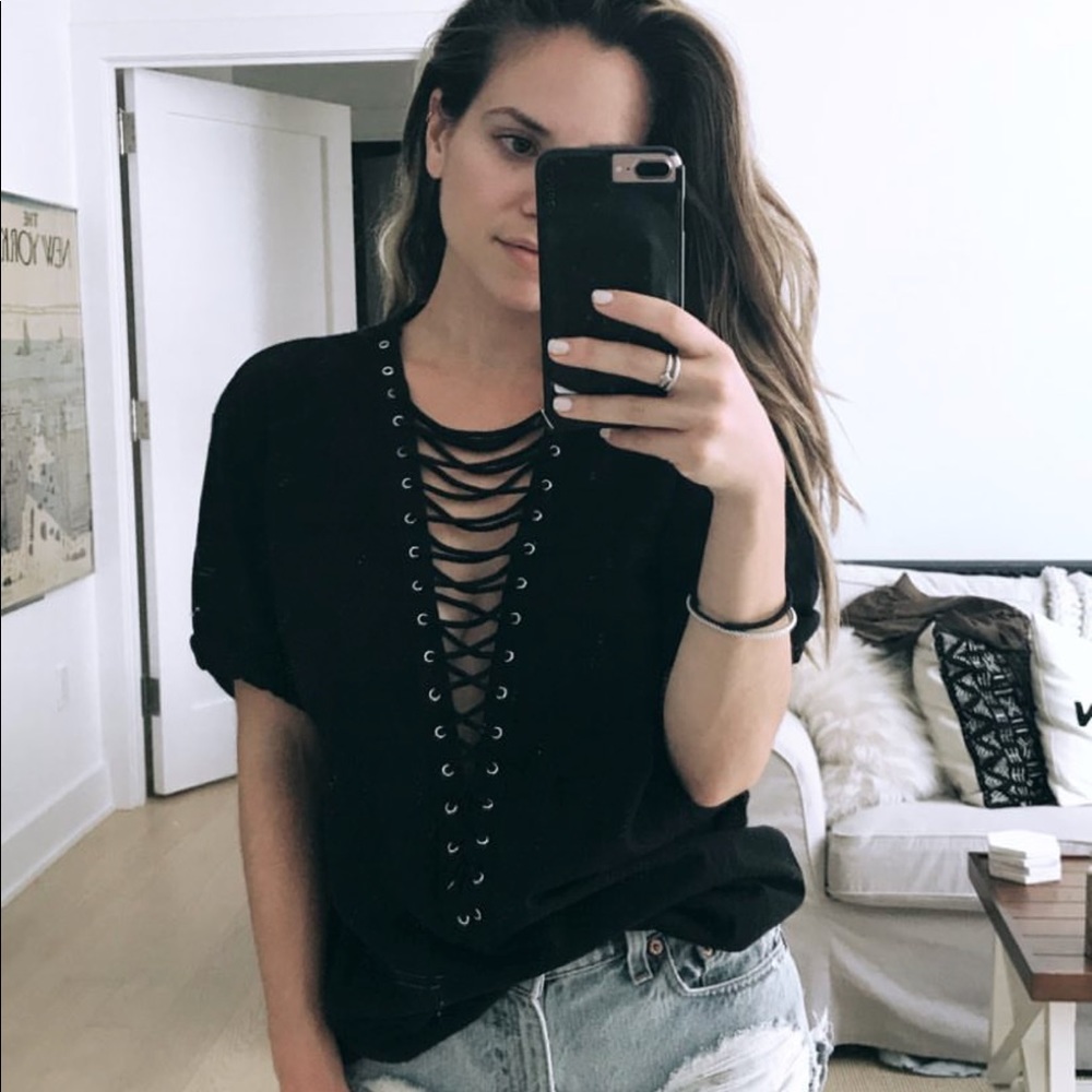 LF lace up top
